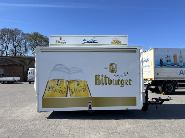 Miete Ausschankwagen Bitburger Mozart